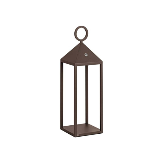 Lampada da esterno da terra portatile led corten