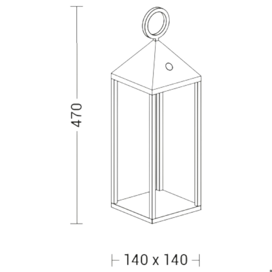 Lampada da esterno da terra portatile led corten