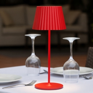 Visualizza i dettagli per Lampada da esterno rossa da tavolino ricaricabile ortatile led moderna Lampada da esterno rossa da tavolino ricaricabile ortatile led moderna