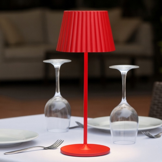 Lampada da esterno rossa da tavolino ricaricabile ortatile led moderna Lampada da esterno rossa da tavolino ricaricabile ortatile led moderna