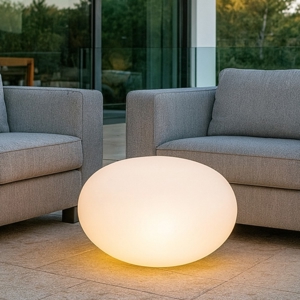 Visualizza i dettagli per Sasso pt1 d25 lampada da terra per giardino esterno bianca ip44 ideal lux Sasso pt1 d25 lampada da terra per giardino esterno bianca ip44 ideal lux