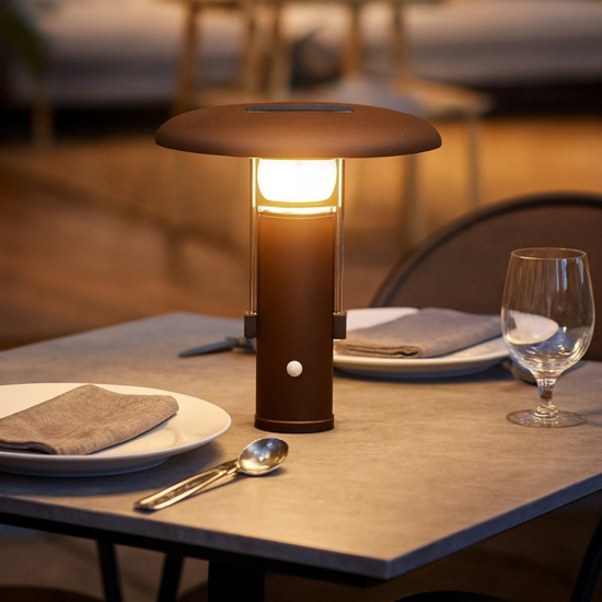 Camping linea light lampada da tavolo da esterno portatile marrone led