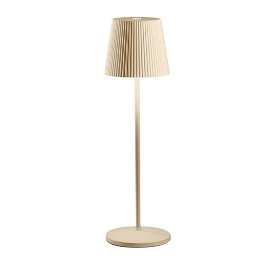 Gea luce brillia lampada da tavolo led 3w 3000k ip54 portatile beige