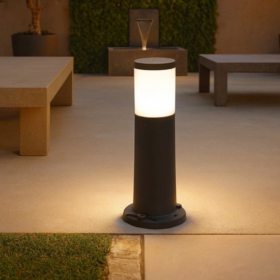 Lampioncino nero da giardino top light loano anti ruggine
