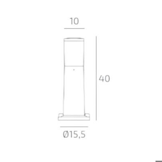 Lampioncino nero da giardino top light loano anti ruggine