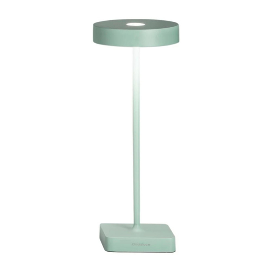 Lampada da tavolo senza fili lt tap ondaluce touch dimmer led salvia