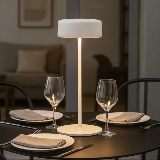 Lampada da tavolino per esterno maytoni bianca led da 2200k a 4000k
