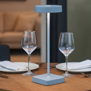 Visualizza i dettagli per Ondaluce lt tap lampada da tavolo per esterno portatile blu led ip54 Ondaluce lt tap lampada da tavolo per esterno portatile blu led ip54