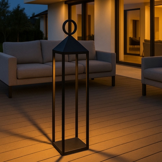 Lampada da esterno tavolo led portatile lanterna antracite