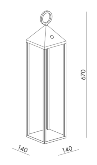 Lampada da esterno tavolo led portatile lanterna antracite