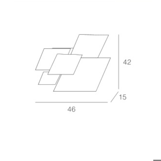 Top light shadow plafoniera moderna 71cm bianco oro rettangolare per cucina Top light shadow plafoniera moderna 71cm bianco oro rettangolare per cucina