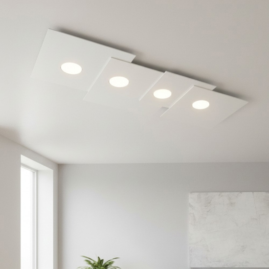 Plafoniera top light plate da cucina moderna bianca rettangolare Plafoniera top light plate da cucina moderna bianca rettangolare