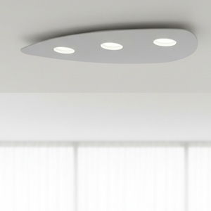 Plafoniera da cucina grigia 3 luci shape toplight