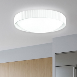 Ondaluce concrete plafoniera di cemento bianca tonda led 20w 3000k