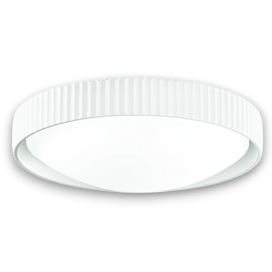 Ondaluce concrete plafoniera di cemento bianca tonda led 20w 3000k