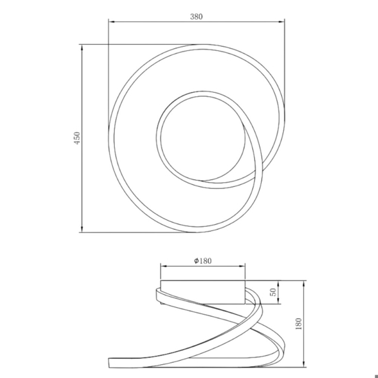 Plafoniera led 3000k rgb dimmerabile con telecomando per camera da letto
