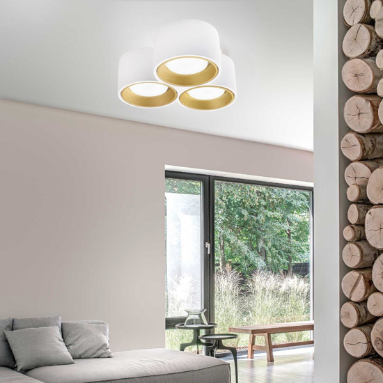 Sforzin nasso plafoniera a soffitto di gesso 3 luci