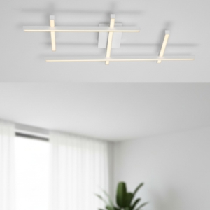 Visualizza i dettagli per Plafoniera bianca led 63w 3000k design sper soggiorno moderno Plafoniera bianca led 63w 3000k design sper soggiorno moderno