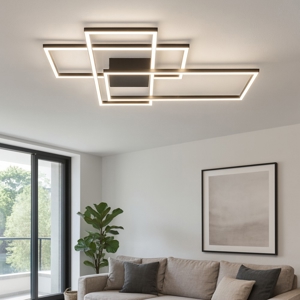 Plafoniera da cucina nera led 3000k dimmerabile