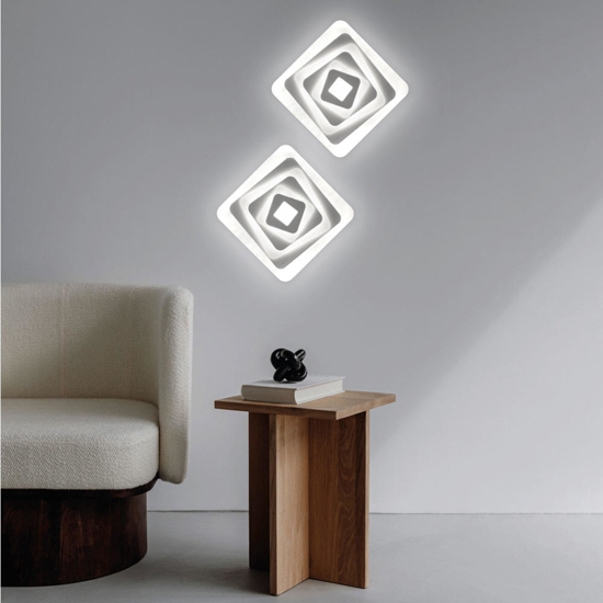 Plafoniera vivida cleo bianca led 38w 3000k 4000k