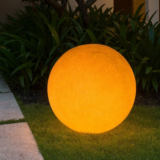 Lampade da giardino sfera oh! mars 75cm marrone linea light