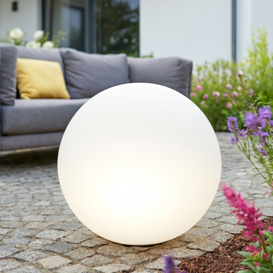 Lampada per giardino sfera bianca 38cm led 6w 3000k oh! garden linea light