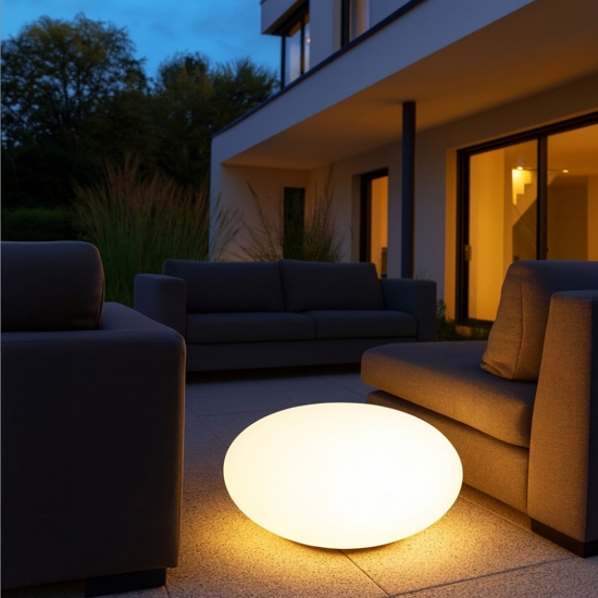 Lampada da terra sfera per esterni 55cm linea light oh! smash fl65