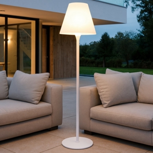 Visualizza i dettagli per Itaca pt1 ideal lux piantana da esterno paralume cono bianca Itaca pt1 ideal lux piantana da esterno paralume cono bianca