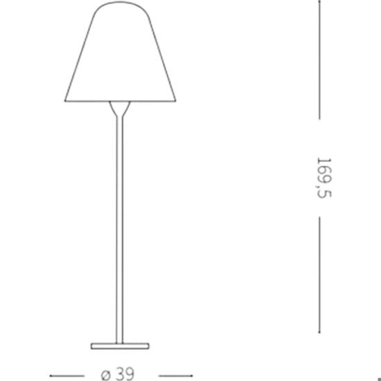 Itaca pt1 ideal lux piantana da esterno paralume cono bianca Itaca pt1 ideal lux piantana da esterno paralume cono bianca