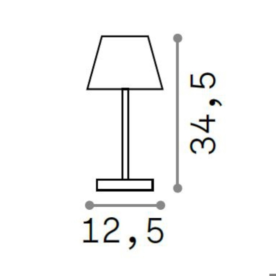 Lolita tl ideal lux lampada da tavolo da esterno led portatile