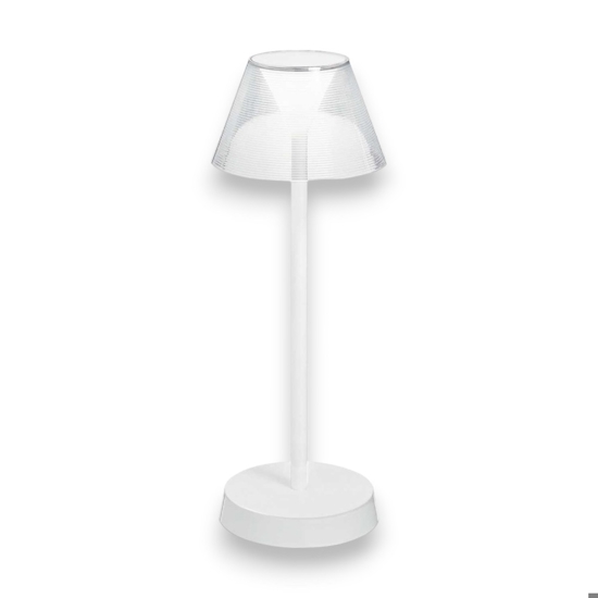 Lolita tl lampada da tavolino da esterno bianca led 3000k senza fili ideal lux