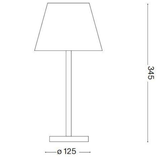 Lolita tl lampada da tavolino da esterno bianca led 3000k senza fili ideal lux