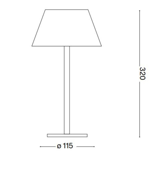 Pure tl ideal lux lampada da esterno portatile nera per tavolino Pure tl ideal lux lampada da esterno portatile nera per tavolino