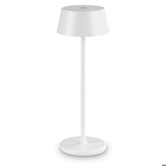 Pure tl ideal lux lampada da tavolo bianca da esterno portatile ricaricabile led 3000k Pure tl ideal lux lampada da tavolo bianca da esterno portatile ricaricabile led 3000k