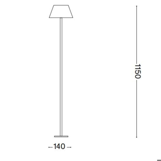 Piantana da esterno pure pt ideal lux marrone Piantana da esterno pure pt ideal lux marrone