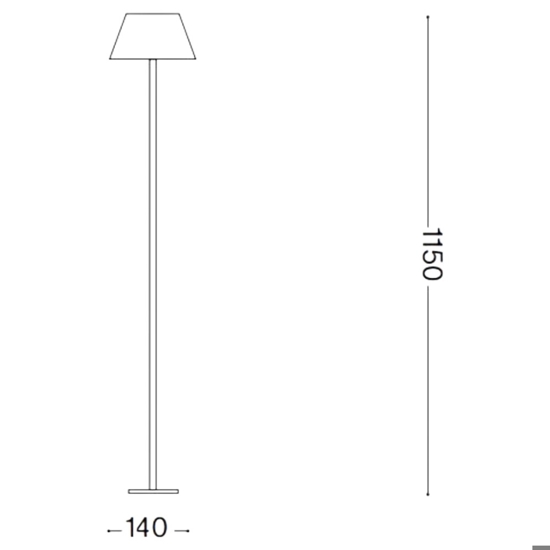 Pure pt ideal lux piantana per esterno nera portatile Pure pt ideal lux piantana per esterno nera portatile