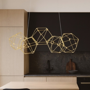 Lampadario costellazione oro led 22w 3000k per cucina moderna