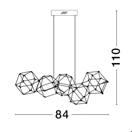 Lampadario costellazione oro led 22w 3000k per cucina moderna Lampadario costellazione oro led 22w 3000k per cucina moderna