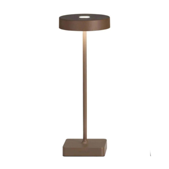 Ondaluce lt tap lampada da tavolino per esterno corten senza fili