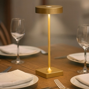 Visualizza i dettagli per Ondaluce lampada per esterno da tavolo senza fili oro portatile Ondaluce lampada per esterno da tavolo senza fili oro portatile