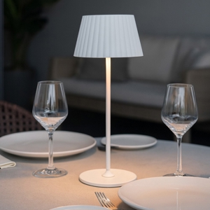 Visualizza i dettagli per Lampada per esterno portatile da tavolino bianca ricaricabile led 3000k Lampada per esterno portatile da tavolino bianca ricaricabile led 3000k