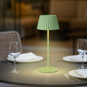 Visualizza i dettagli per Lampada portatile led 3000k da tavolo per esterno verde pistacchio Lampada portatile led 3000k da tavolo per esterno verde pistacchio