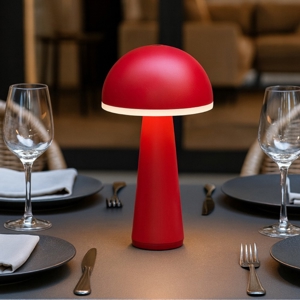 Visualizza i dettagli per Lampada da tavolino rossa portatile ricaricabile per esterno led Lampada da tavolino rossa portatile ricaricabile per esterno led