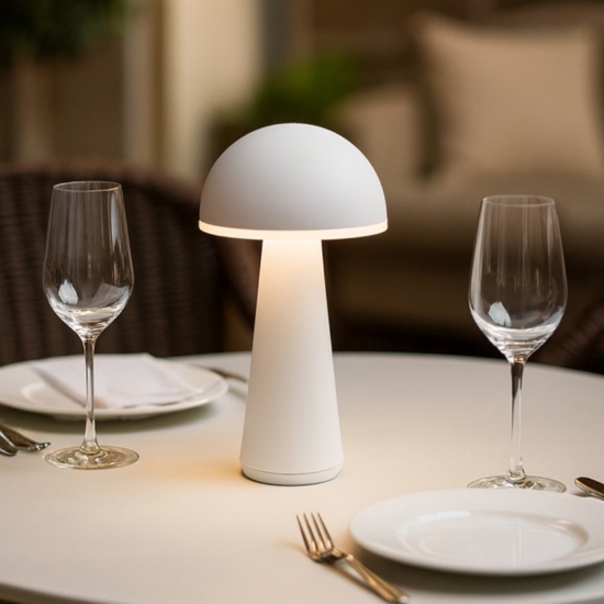 Lampada da tavolo bianca portatile led ricaricabile per esterno