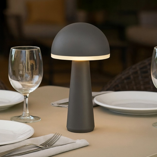 Lampada antracite da tavolo per esterno portatile ricaricabile Lampada antracite da tavolo per esterno portatile ricaricabile