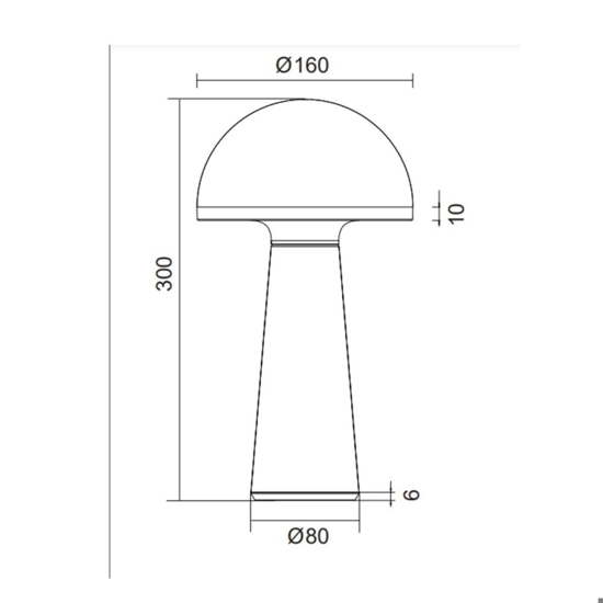 Lampada da tavoli per esterno antracite portatile ricaricabile