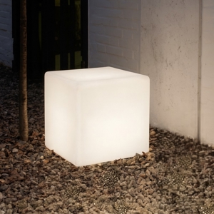 Luna pt1 d40 ideal lux lampada cubo luminoso per esterno ip44