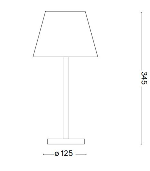 Ideal lux lolita tl lampada da tavolo marrone portatile per esterno