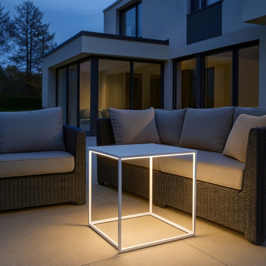 Ideal lux ipotesi pt h50 lampada da esterno bianca led 16w 3000k ip44