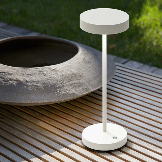 Toffee tl lampada da tavolo ip54 bianco led 3000k portatile